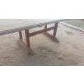 MERANTI PATIO 8 SEATER SOLID WOOD TABLE IN EXCELLENT CONDITION