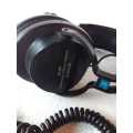 1979 Vintage Sony Dr-s3 Dynamic Stereo Headphones W/ Long Extension Cable