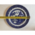 Vintage Churchill England Blue Willow Porcelain 8 Round - JOHNSON BROTHERS -1940