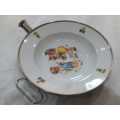 Antique Child`s Warming Dish With Hot Water Tank, Divided Plate, Vintage 1940`s - AMAZING CONDITION