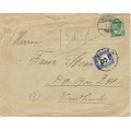 South West Africa Postage Due 1923 KGV 12/d Swakopmund to Windhoek with 3d Tax marking and 3d pdue