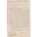 Bechuanaland Stellaland Revenue 1887 £1 on Power of Attorney Document very fine and very scarce