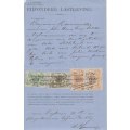Bechuanaland Stellaland Revenue 1885 multiple franking on Bezondere Lastgeving Document  rare