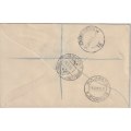 South West Africa 1931 Windhoek to Bulawayo 1st Flight cover with Airmail 2nd printing set