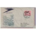 South Africa 1966 First Airmail JHB to Gaberones and return flight cover