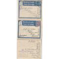 South Africa 1940s WWII Aitcheson correspondence with 2x Xmas Greeting Air Letters etc fine