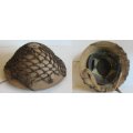 Second World War British Desert Helmet With Outer Netting - Inner And Straps.