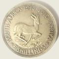 1948 - Silver Crown (5 Shilling) - Circulated Condition - Very Good Condition.