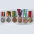 A Group Of Six S.A.N.D.F Full Size Medals.