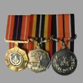 S.A.D.F Group Of Three Medals  - Full Size - Numbered - Mounted