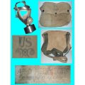WW2 US Army Lightweight Gas Mask Bag with Gas Mask. All in a very good condition.