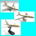 A Lot of Three S.A.A. Promotional Plastic Desk Model Boeing Aircraft.