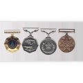 A  Group Of Four S.A.D.F Full Size Medals Without Ribbons