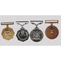 A  Group Of Four S.A.D.F Full Size Medals Without Ribbons