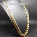 Quality Unisex 8mm 18ct Yellow Gold Filled Imported Neck Chain