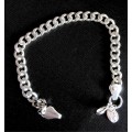 Elegant 7mm 925 Sterling Silver Unisex Bracelet Imported filled jewelry
