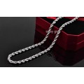 Quality  925 Sterling Silver Rope Chain/Necklace Imported filled jewelry