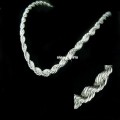 Quality 925 Sterling Silver Rope Chain/Necklace Imported filled jewelry
