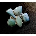 Mint Green  Aventurine Gemstone Set in 925 Sterling Silver Ring Imported Filled Jewelry