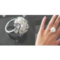 Eye Catching 925 Sterling Silver Rose Ring Imported Filled