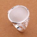 Dazzling Cr. Moonstone Set in 925 Sterling Silver Imported Ring Filled Jewelry