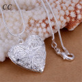 Sparkling Heart Shape Locket with 925 Sterling Silver Imported Filled Neck Chain with 92