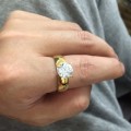 Bianca's Solitaire Diamante Engagement 18ct Yellow Imported Rolled Gold Ring