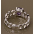 Dazzling Cr Amethyst Set in 925 Sterling Silver Imported Filled Ring