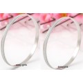 Gorgeous High Fashion 2 x Silver Bangle with Glitter Inlay