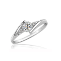 Adorable Sim Diamond in 925 Sterling Silver Ring imported Filled