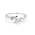 Adorable Sim Diamond in 925 Sterling Silver Ring imported Filled