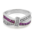 Attractive Cr,.Amethyst Set in 925 Sterling Silver Imported filled Jewelry