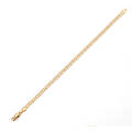 Classy 4mm 18ct Yellow Gold Filled Unisex Imported Bracelet