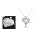 Sparkling Heart Shape Locket with 925 Sterling Silver Imported Filled Neck Chain