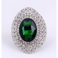 Shimmering Cr Green Emerald in 925 Sterling Silver Filled Imported Ring