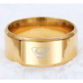 **Wow** Imported 8mm  Bat Man Ring Unisex Gold Titanium Stainless Steel Ring