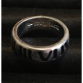 Unusual 925 Sterling Silver Imported  Filled Ring with 925 Marking