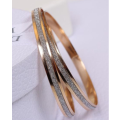 Gorgeous 6mm Imported 2 x Silver or Gold Plated Glitter Bangles