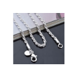 4mm 925 Sterling Silver(with 925 Marking) Imported Filled Rope Chain
