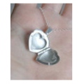 Sparkling 925 Sterling Silver Heart Shape Locket & Free  Neck Chain Imported Filed Jewelry