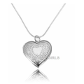 Sparkling 925 Sterling Silver Heart Shape Locket & Free Neck Chain Imported Filed Jewelry