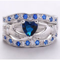 ** SissyGirls ** Attractive Imported 3 in 1 Cr.Sapphire Ring