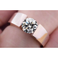 ATTRACTIVE SIMULATED DIAMOND SET IN ROSE GOLD IMPORTED FILLED RING