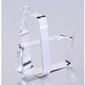 Stylish Square Cut White Rolled Gold Imported Earring