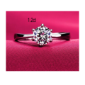 Popular 1.2ct Sim. Diamond Set in 925 Sterling Silver Imported Filled Ring