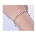 Flashing Cr. Daimonds Set in 925 Silver Imported Filled Tennis Bracelet Length  =  20.4 mm