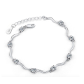 Flashing Cr. Daimonds Set in 925 Silver Imported Filled Tennis Bracelet Length  =  20.4 mm