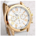 Glamorous White  Geneva (SissyGirls) Imported Watch