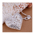 Amazing 925 Sterling Silver Heart Shape Filled Pendant with Matching Neck Chain