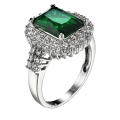 Gorgeous  Simulated Diamond & Peridot Gemstone Ring